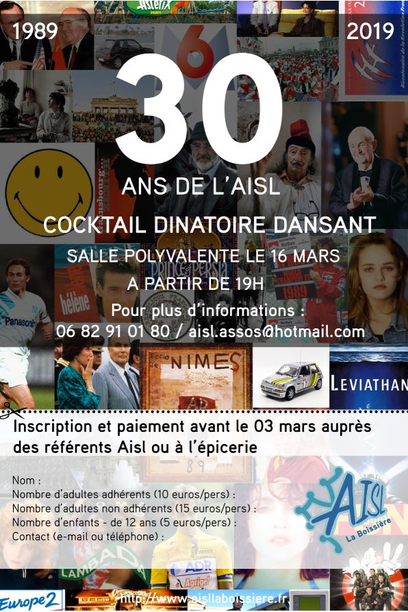 30 ans de l'AISL !